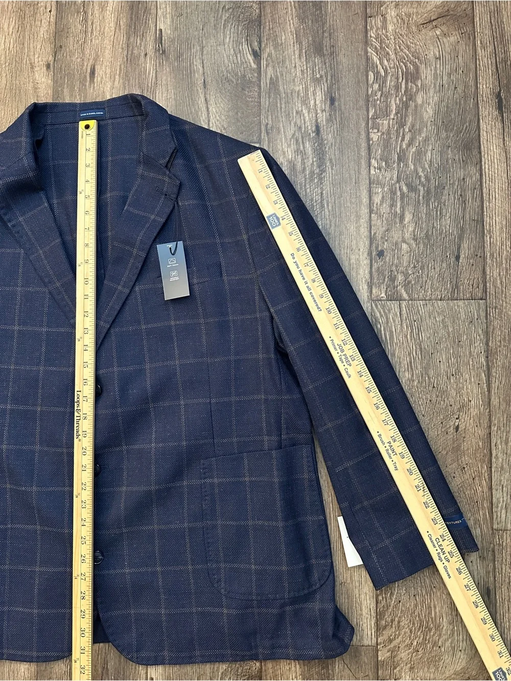 Stafford 60% Wool 40% Cotton Classic Fit Sport Coat Blazer Men’s 52 R Navy